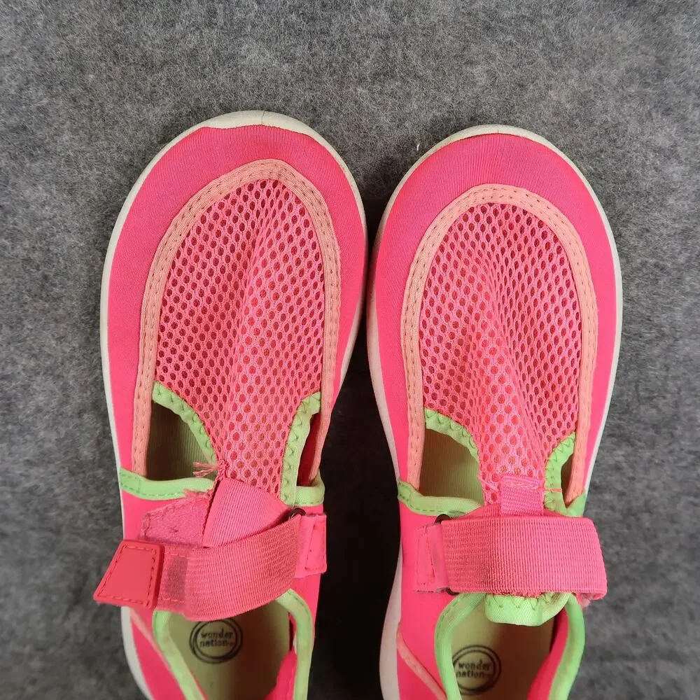 Wonder Nation Water Shoes Kids Girls 2 3 Casual Mesh Closed Toe Summer Swim